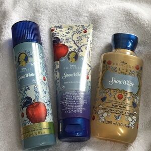 Bath & Body Works Princess collection Snow White bundle mist, body wash & cream